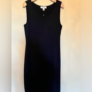 St John Black Sleeveless Dress